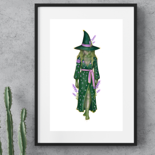 Green Witch ~ A4 Art Print