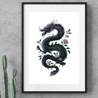 Dragon Flower ~ A4 Art Print