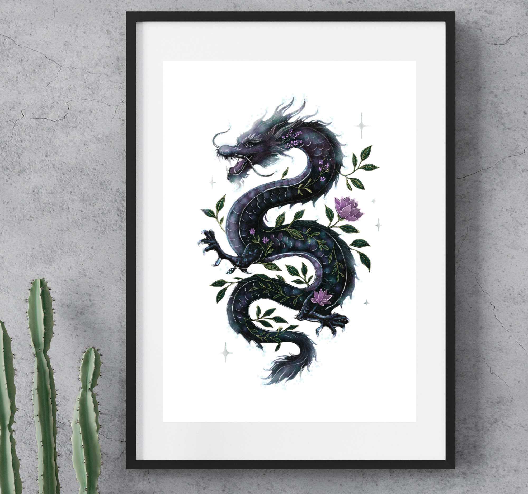 Dragon Flower ~ A4 Art Print