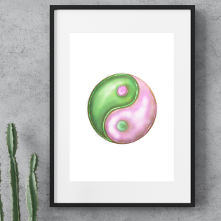 Yin Yang, Balance ~ A4 Art Print