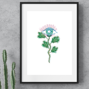 Flower Eye ~ A4 Art Print