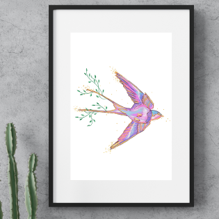 Free as a Bird ~ A4 Art Print