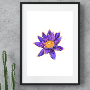 Lotus Flower ~ A4 Art Print