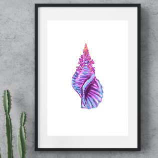 Mermaid Shell ~ A4 Art Print