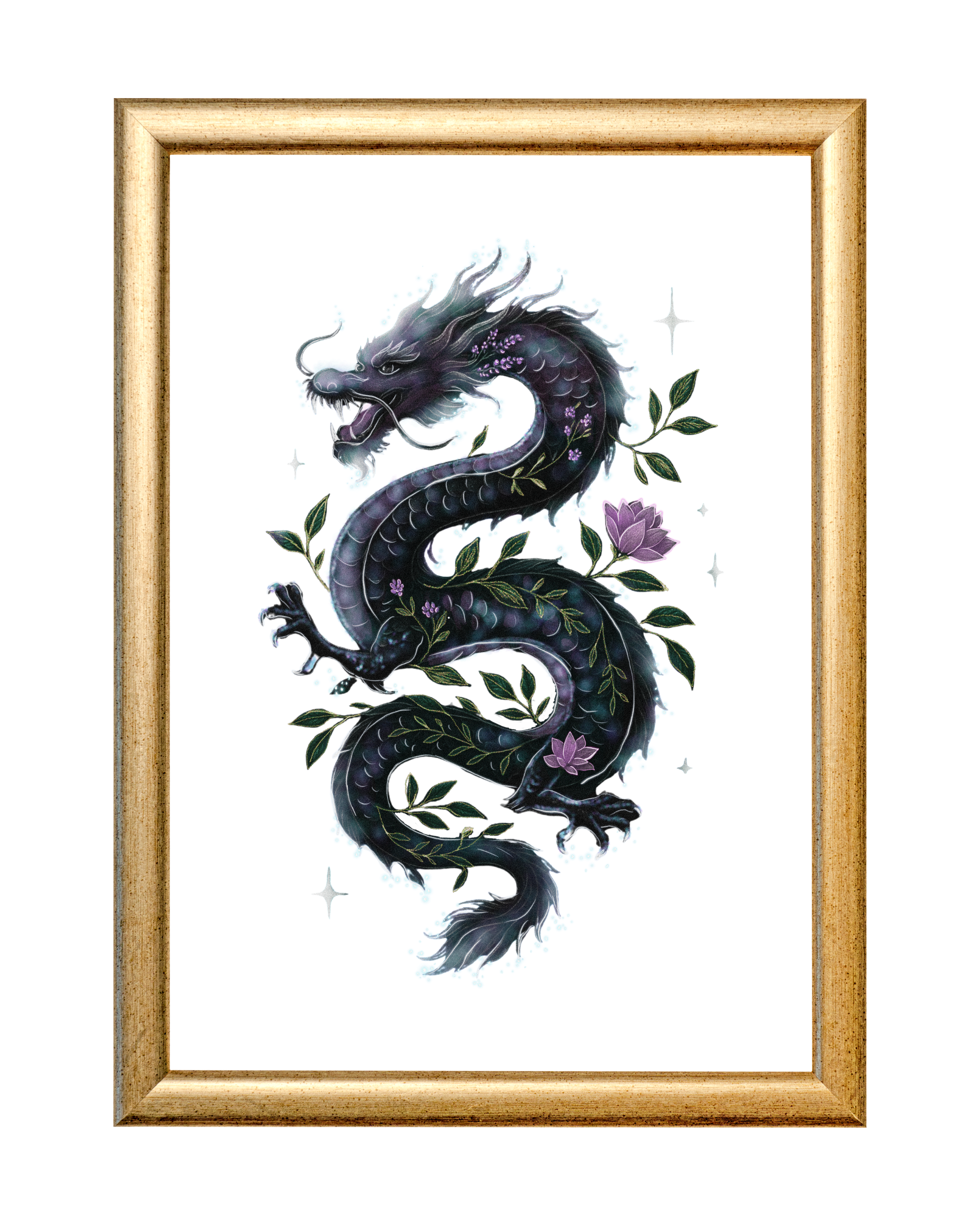 Dragon Flower ~ A4 Art Print - Image 2